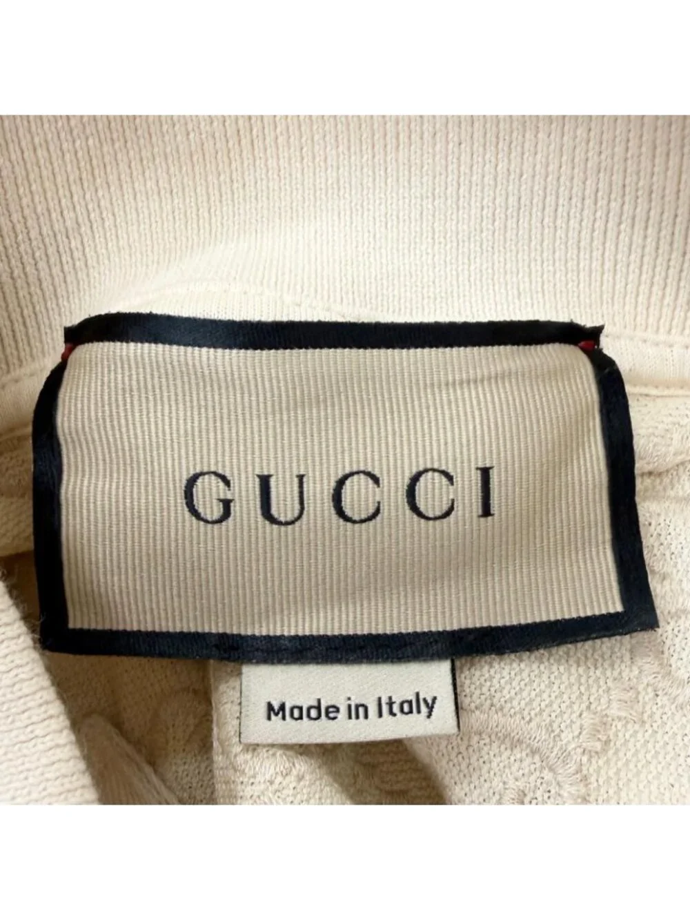 Gucci Web Stripe GG Cotton Pique Short Sleeve Polo Shirt Top Ivory XS